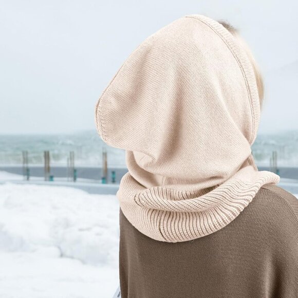 Unisex Camel Beanie Skull Cap with Drawstring Warm Winter Hats Outdoor main image 2